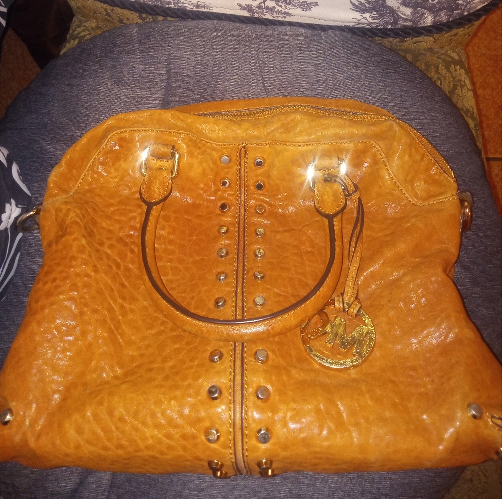 Michael Kors brown leather handbag